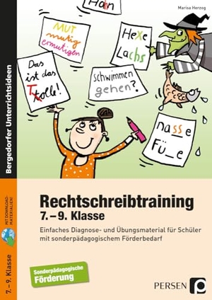 Herzog, Marisa. Rechtschreibtraining - 7.-9. Klasse - Einfaches Diagnose- und Übungsmaterial für Schüler mit sonderpädagogischem Förderbedarf. Persen Verlag i.d. AAP, 2016.