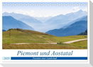Piemont und Aostatal (Tischkalender 2025 DIN A5 quer), CALVENDO Monatskalender