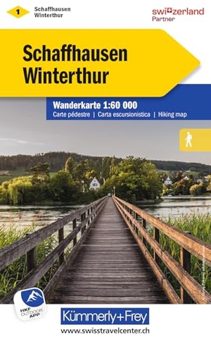 KuF Schweiz Wanderkarte 01 Schaffhausen - Winterthur 1 : 60 000 - Detaillierte Wanderkarte für spannende Touren! Wetterfest, matt und mit free Download. Kümmerly und Frey, 2026.