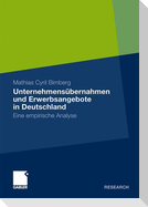 Unternehmensübernahmen und Erwerbsangebote in Deutschland