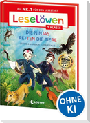 Leselöwen 1. Klasse - Die Ninjas retten die Tiere (Großbuchstabenausgabe)