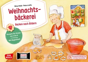 Held, Nina. Weihnachtsbäckerei: Backen nach Bildern. Kamishibai Bildkartenset - Backen nach Bildern: Rezepte für Kinder von 3 bis 6. Einfache Plätzchen, Stutenkerle uvm. mit Kindern backen - so macht Ernährungserziehung Spaß. Don Bosco Medien GmbH, 2022.
