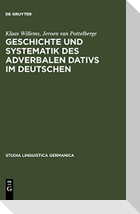 Geschichte und Systematik des adverbalen Dativs im Deutschen