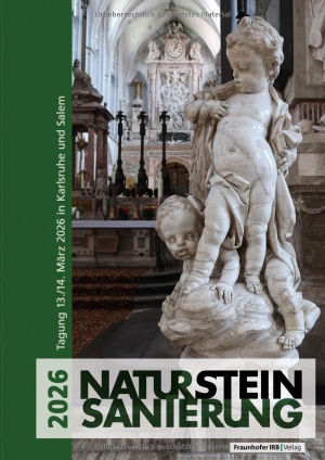 Patitz, Gabriele / Karin Schinken (Hrsg.). Natursteinsanierung 2026 - Neue Natursteinrestaurierungsergebnisse, messtechnische Erfassungen und Sanierungsbeispiele Tagung am 13./14. März 2026 in Karlsruhe und Salem. Fraunhofer Irb Stuttgart, 2026.