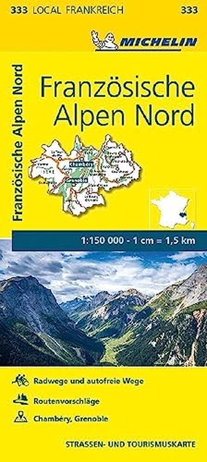 Michelin (Hrsg.). Michelin Französische Alpen Nord - Straßen- und Tourismuskarte 1:150.000. Michelin Editions, 2024.
