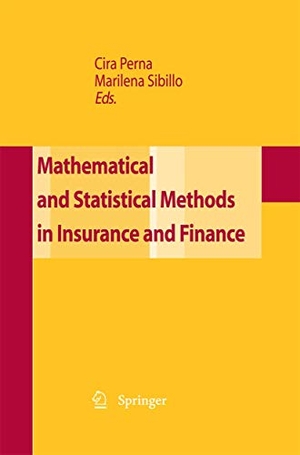 Sibillo, Marilena / Cira Perna (Hrsg.). Mathematical and Statistical Methods for Insurance and Finance. Springer Milan, 2014.