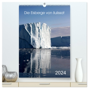 Joecks, Armin. Die Eisberge von Ilulissat (hochwertiger Premium Wandkalender 2024 DIN A2 hoch), Kunstdruck in Hochglanz - Riesige Eisberge liegen vor der Bucht von Ilulisaat die in den verschiedenen Farben sich präsentieren.. Calvendo, 2023.