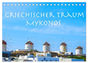 Griechischer Traum Mykonos (Tischkalender 2024 DIN A5 quer), CALVENDO Monatskalender