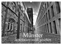 Münster in schwarz-weiß gesehen (Wandkalender 2024 DIN A2 quer), CALVENDO Monatskalender