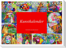 Kunstkalender. Farbenfrohe Tier-Illustrationen (Tischkalender 2025 DIN A5 quer), CALVENDO Monatskalender