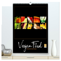 Vegan Food Kalender ¿ Obst und Gemüse auf Schwarz (hochwertiger Premium Wandkalender 2024 DIN A2 hoch), Kunstdruck in Hochglanz