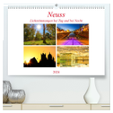 Neuss - Lichtstimmungen bei Tag und bei Nacht (hochwertiger Premium Wandkalender 2024 DIN A2 quer), Kunstdruck in Hochglanz