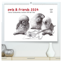 owls & friends 2024 (hochwertiger Premium Wandkalender 2024 DIN A2 quer), Kunstdruck in Hochglanz