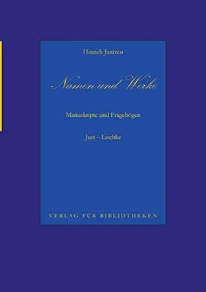 Jantzen, Hinrich. Namen und Werke 9. Books on Demand, 2018.