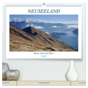 Neuseeland - Berge, Seen und Meer (hochwertiger Premium Wandkalender 2025 DIN A2 quer), Kunstdruck in Hochglanz