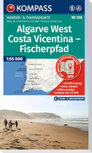 KOMPASS Wanderkarte 258 Algarve West, Costa Vicentina - Fischerpfad 1:55.000