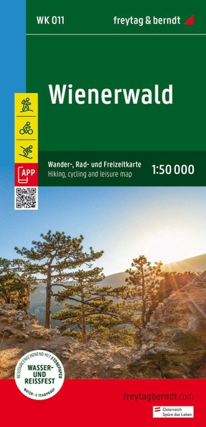 Freytag & Berndt (Hrsg.). Wienerwald, Wander-, Rad- und Freizeitkarte 1:50.000, freytag & berndt, WK 011 - Mit APP, wasserfest und reißfest. Freytag + Berndt, 2024.