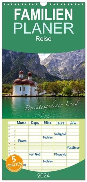 Wigger, Dominik. Familienplaner 2024 - Berchtesgadener Land mit 5 Spalten (Wandkalender, 21 x 45 cm) CALVENDO - 13 tolle Motive aus dem Nationalpark Berchtesgadener Land. Calvendo, 2023.