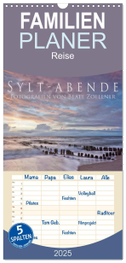 Familienplaner 2025 - Sylt-Abende - Fotografien von Beate Zoellner mit 5 Spalten (Wandkalender, 21 x 45 cm) CALVENDO