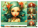 Zauberhafte Meerjungfrauen. Liebliche Illustrationen (Wandkalender 2025 DIN A4 quer), CALVENDO Monatskalender