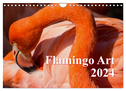 Flamingo Art 2024 (Wandkalender 2024 DIN A4 quer), CALVENDO Monatskalender