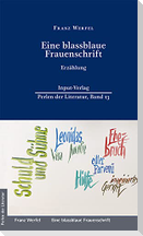 Eine blassblaue Frauenschrift