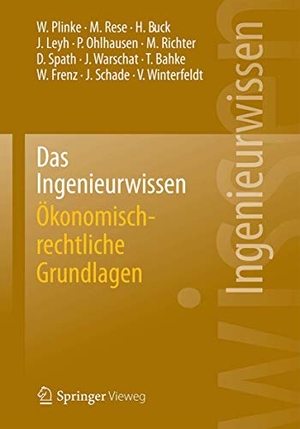 Plinke, Wulff / Frenz, Walter et al. Das Ingenieurwissen: Ökonomisch-rechtliche Grundlagen. Springer Berlin Heidelberg, 2014.
