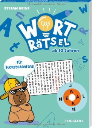 Heine, Stefan. Worträtsel für Buchstabenfans - 48 kniffllige Rätsel für Kids ab 10 Jahren, mit Lösungen. Tessloff Verlag, 2026.