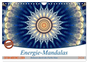Energie-Mandalas in blau (Wandkalender 2024 DIN A4 quer), CALVENDO Monatskalender