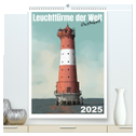 Leuchttürme der Welt - illustriert (hochwertiger Premium Wandkalender 2025 DIN A2 hoch), Kunstdruck in Hochglanz
