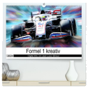 Formel 1 kreativ - Digital Art von Jean-Louis Glineur (hochwertiger Premium Wandkalender 2024 DIN A2 quer), Kunstdruck in Hochglanz