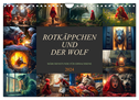 Rotkäppchen und der Wolf (Wandkalender 2024 DIN A4 quer), CALVENDO Monatskalender