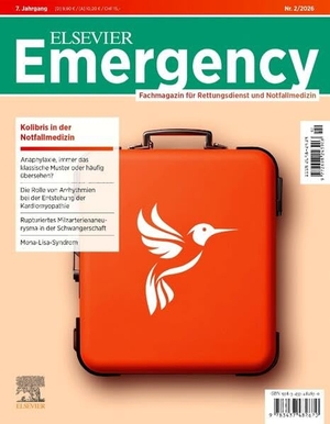 Schwarz, Claudia / Jürgen Gollwitzer et al (Hrsg.). ELSEVIER Emergency. Kolibris in der Notfallmedizin. 2/2026 - Fachmagazin für Rettungsdienst und Notfallmedizin. Urban & Fischer/Elsevier, 2026.