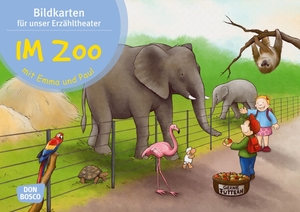 Lehner, Monika. Im Zoo mit Emma und Paul. Kamishibai Bildkartenset. - Entdecken. Erzählen. Begreifen: Emma-und-Paul-Geschichten. Don Bosco Medien GmbH, 2019.