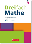 Dreifach Mathe 8. Schuljahr - Ausgabe N - Arbeitsheft mit Medien und Lösungen