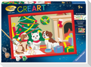 CreArt, Malen nach Zahlen Kinder - Pfoten-Weihnachten