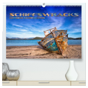 Schiffswracks - morbide Schönheiten (hochwertiger Premium Wandkalender 2024 DIN A2 quer), Kunstdruck in Hochglanz