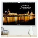 Nachts in Dresden (hochwertiger Premium Wandkalender 2024 DIN A2 quer), Kunstdruck in Hochglanz