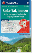 KOMPASS Wanderkarte 2804 So¿a-Tal, Isonzo, Alpi Giulie / Julische Alpen, Triglav, Nova Gorica 1:50.000