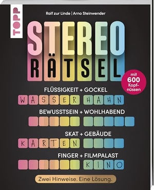 Steinwender, Arno / Ralf Zur Linde. Stereo-Rätsel - Zwei Hinweise, eine Lösung - Kombinieren. Knobeln. Komplettieren! Der neue Rätselspaß mit 600 Kopfnüssen. frechverlag GmbH, 2026.