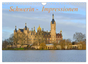 Schwerin - Impressionen (Wandkalender 2024 DIN A4 quer), CALVENDO Monatskalender
