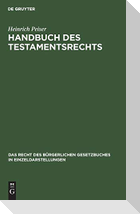 Handbuch des Testamentsrechts