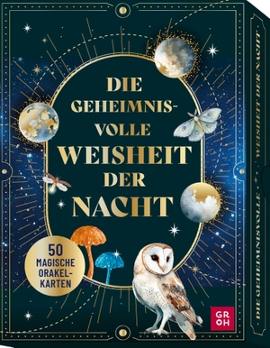 Funk, Kristin. Orakelkarten: Die geheimnisvolle Weisheit der Nacht - 50 magische Orakelkarten | Kraftvollen Botschaften für Intuition und innere Ruhe. Spirituelles Kartenset in edler Box. Groh Verlag, 2026.