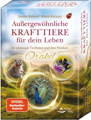 Ruland, Jeanne / Murat Karaçay. Außergewöhnliche Krafttiere für dein Leben - 64 stärkende Tierboten und ihre Weisheit - Orakel - Set mit Buch und 64 Karten. Schirner Verlag, 2026.