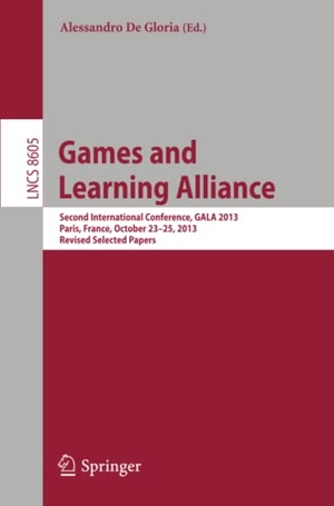 De Gloria, Alessandro (Hrsg.). Games and Learning Alliance - Second International Conference, GALA 2013, Paris, France, October 23-25, 2013, Revised Selected Papers. Springer International Publishing, 2014.