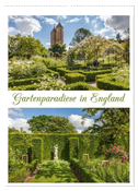 Gartenparadiese in England (Wandkalender 2024 DIN A2 hoch), CALVENDO Monatskalender