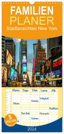 Familienplaner 2024 - Stadtansichten New York mit 5 Spalten (Wandkalender, 21 x 45 cm) CALVENDO