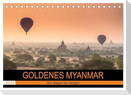 GOLDENES MYANMAR 2024 (Tischkalender 2024 DIN A5 quer), CALVENDO Monatskalender