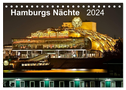 Hamburgs Nächte (Tischkalender 2024 DIN A5 quer), CALVENDO Monatskalender