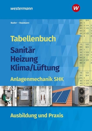 Bader, Rolf / Ingolf Baumann. Tabellenbuch Sanitär-Heizung-Klima/Lüftung - Anlagenmechanik SHK Ausbildung und Praxis Tabellenbuch. Westermann Berufl.Bildung, 2026.